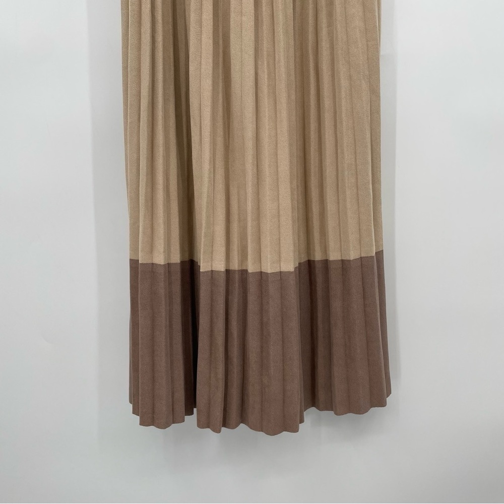 NEW! Zara Suede Pleated Dress - Picture 6 of 11